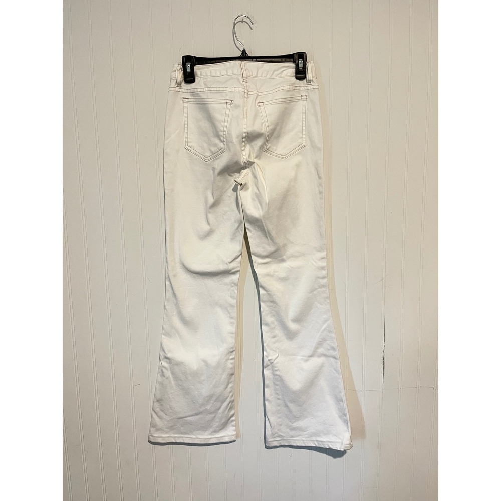 Boston Proper Flare Jeans Women 4 White Good Bootcut Stretch Denim - Picture 7 of 9